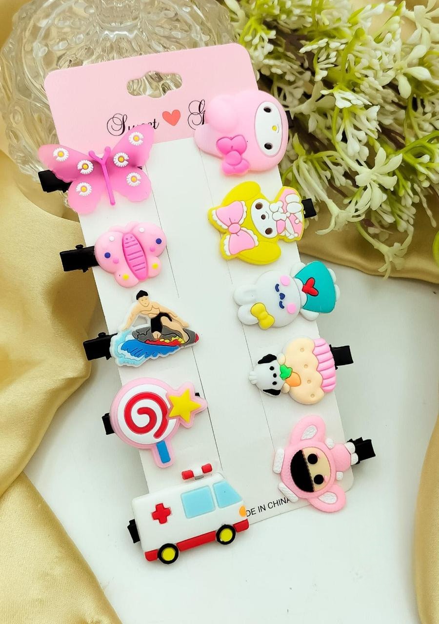 Fancy Silicone Kids Hair Pins, Cute Cartoon Hair Clips, Baby Girl Hair Accessories Fancy Silicone Kids Hair Pins, Cute Cartoon Hair Clips, Baby Girl Hair Accessories